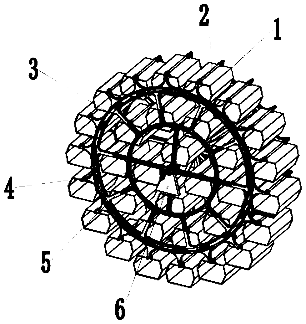 Rechargeable, fast access, double-ring-column structural three-dimensional parking garage