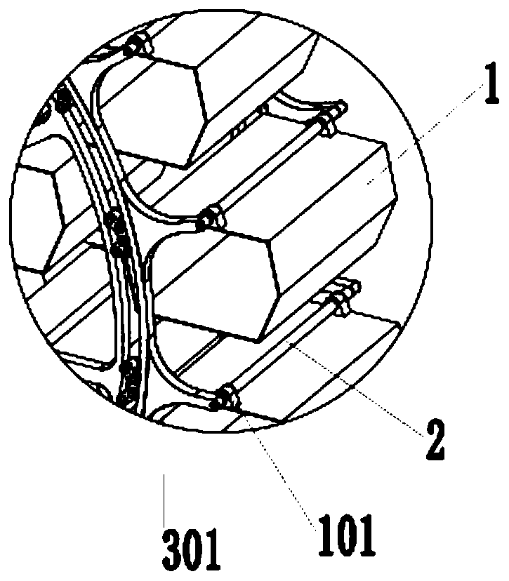 Rechargeable, fast access, double-ring-column structural three-dimensional parking garage