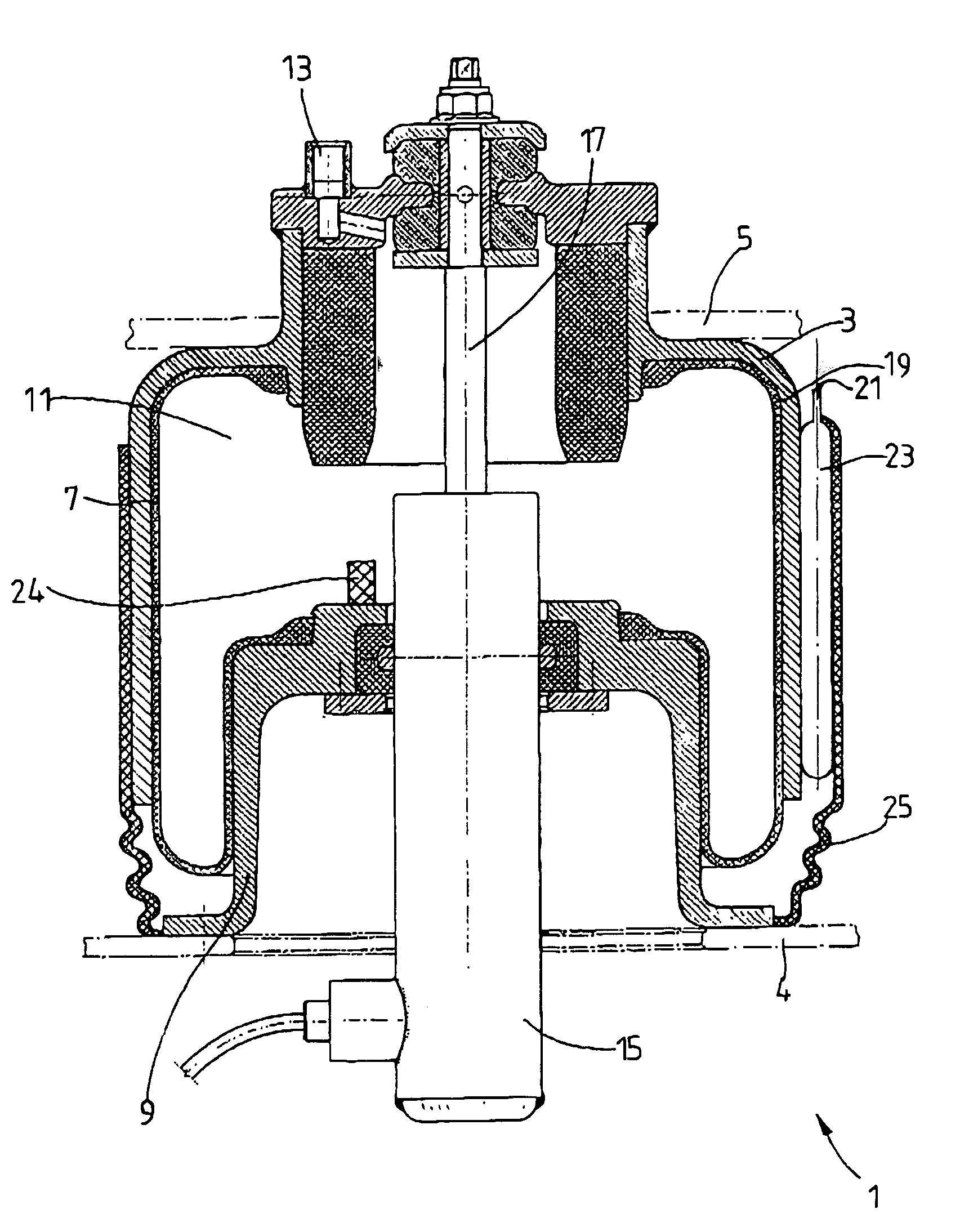 Gas spring with a protective sleeve for a rolling bellows