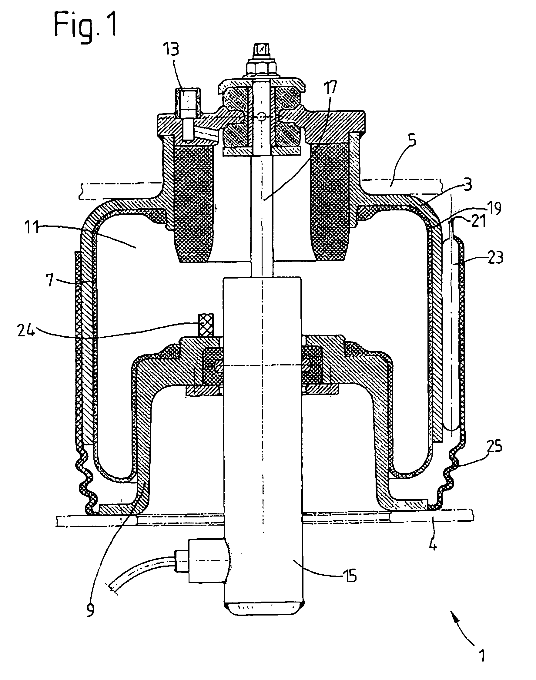 Gas spring with a protective sleeve for a rolling bellows