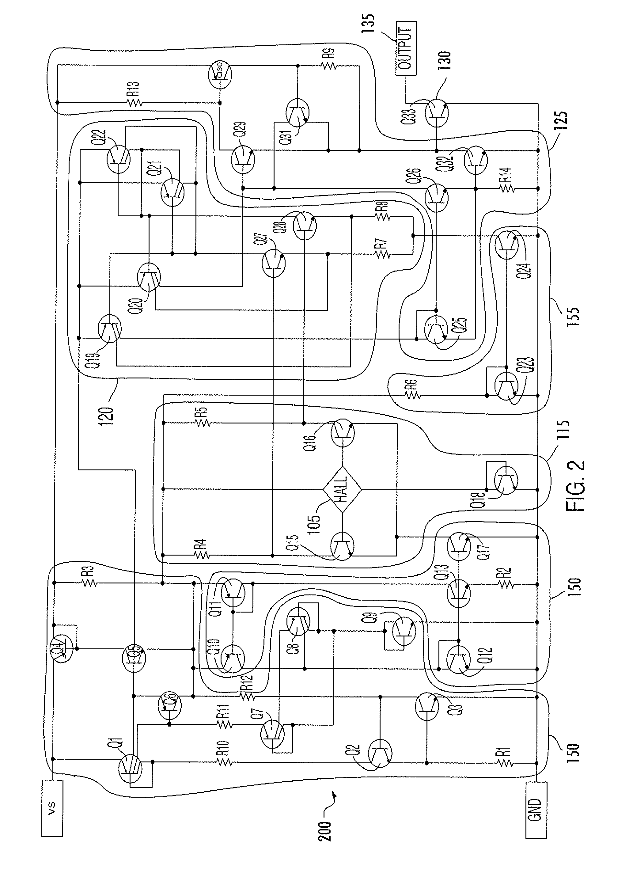 Comparator circuit having latching behavior and digital output sensors therefrom