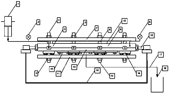 Visualization device and test method for simulating dynamic closure of discontinuous sand-laying joints