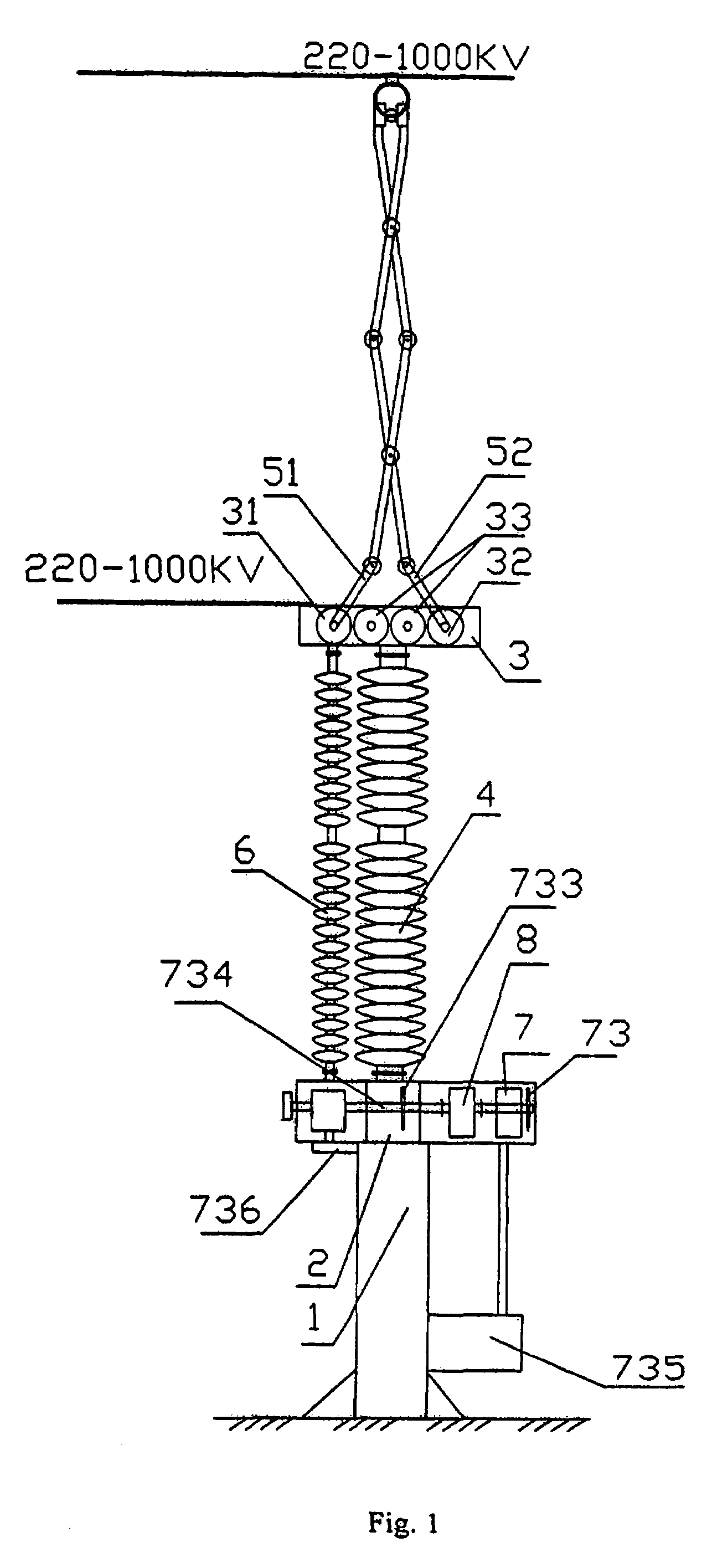 Energy storage disconnecting switch