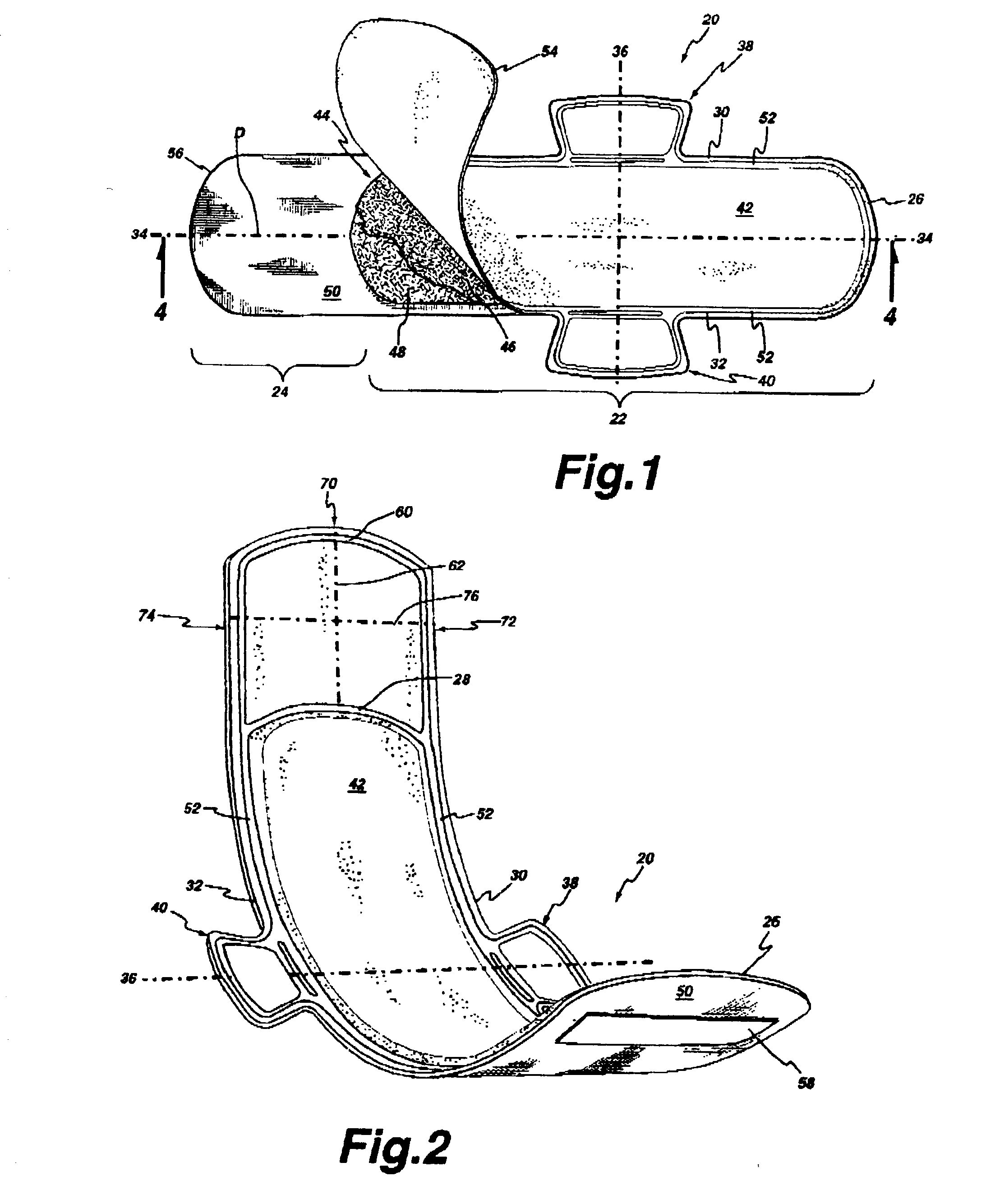 Sanitary napkin with rear extension providing a liquid blocking function