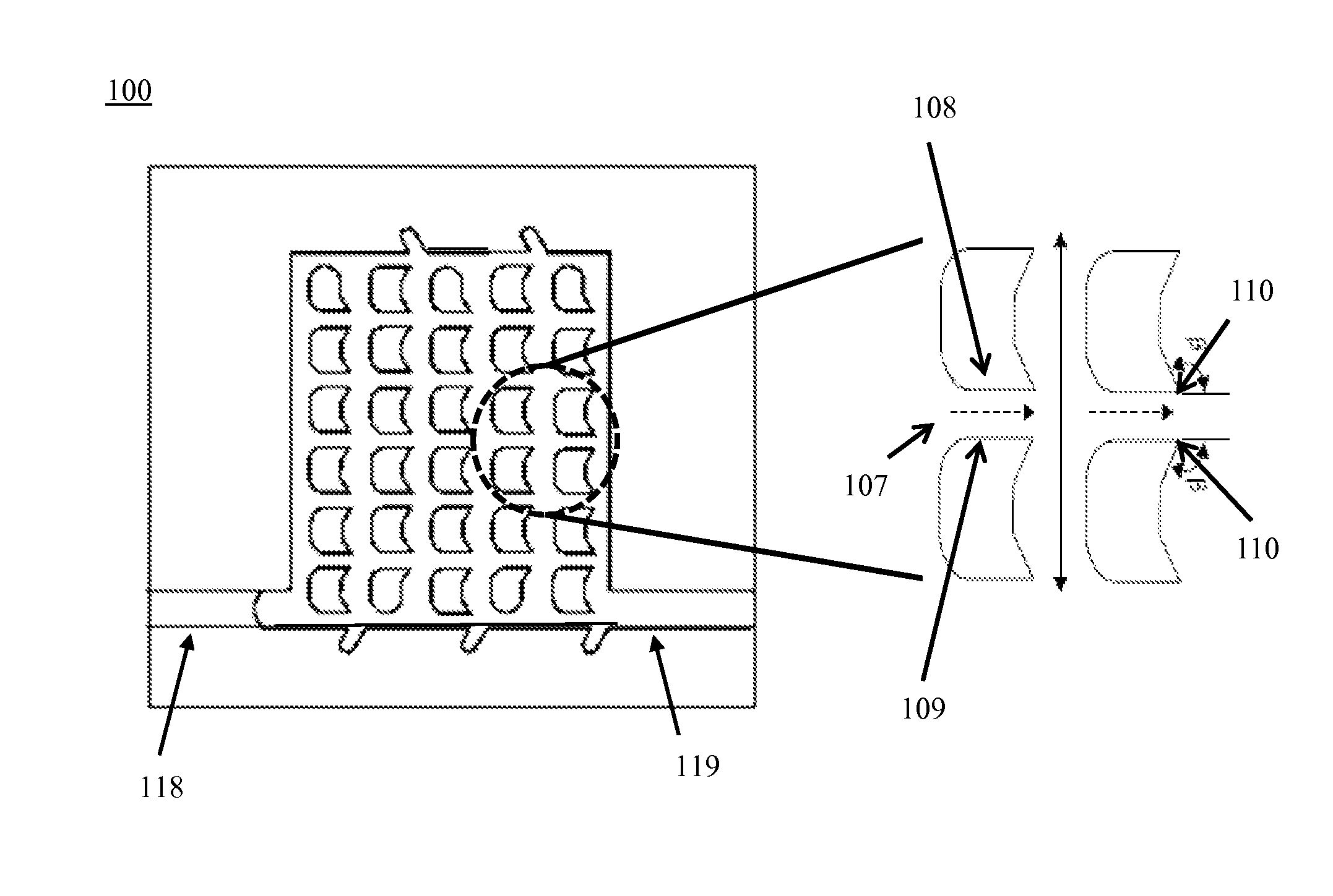 Microstructured micropillar arrays for controllable filling of a capillary pump