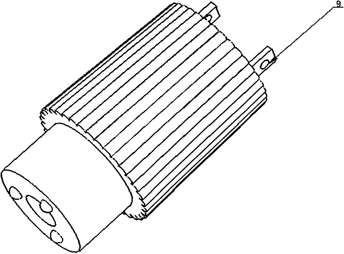 Heat dissipation structure of high-power light-emitting diode (LED) illuminating lamp