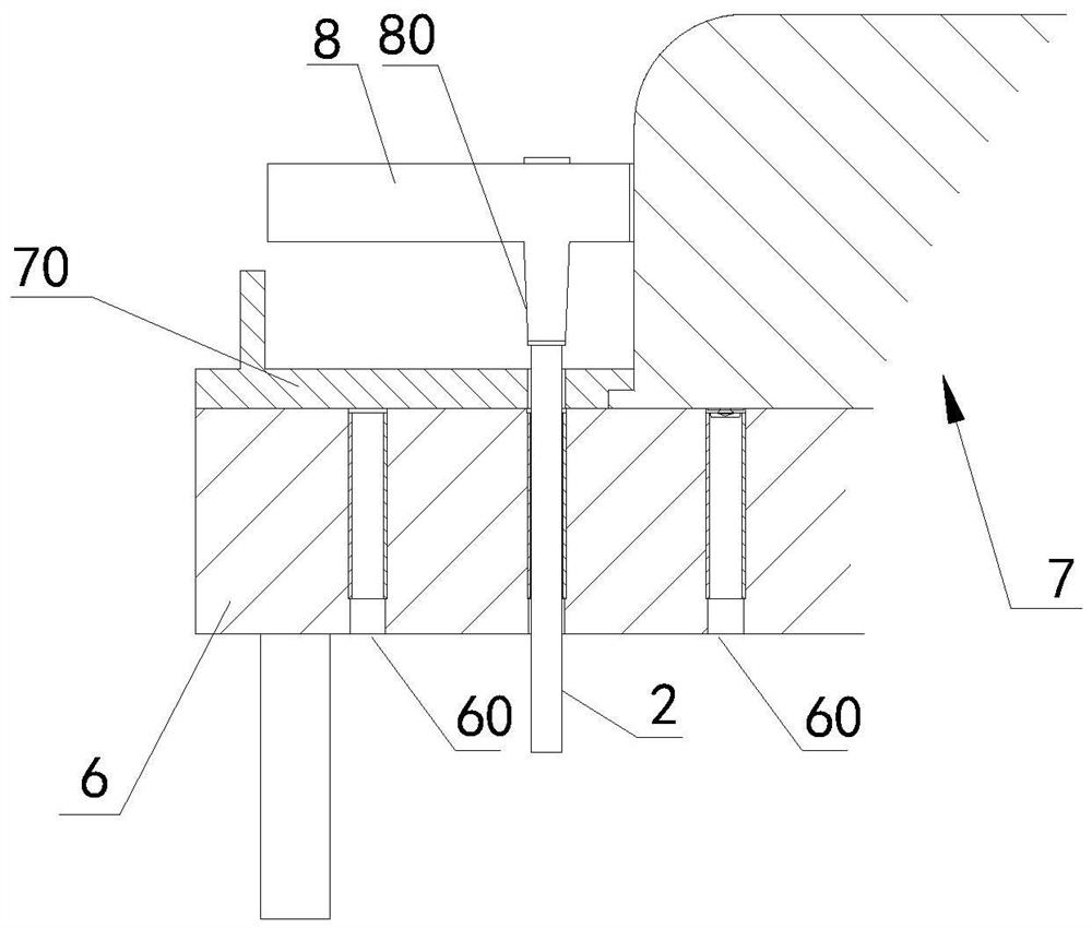 Drawing ejector rod mis-assembling detection system and automatic die changing method for punching line