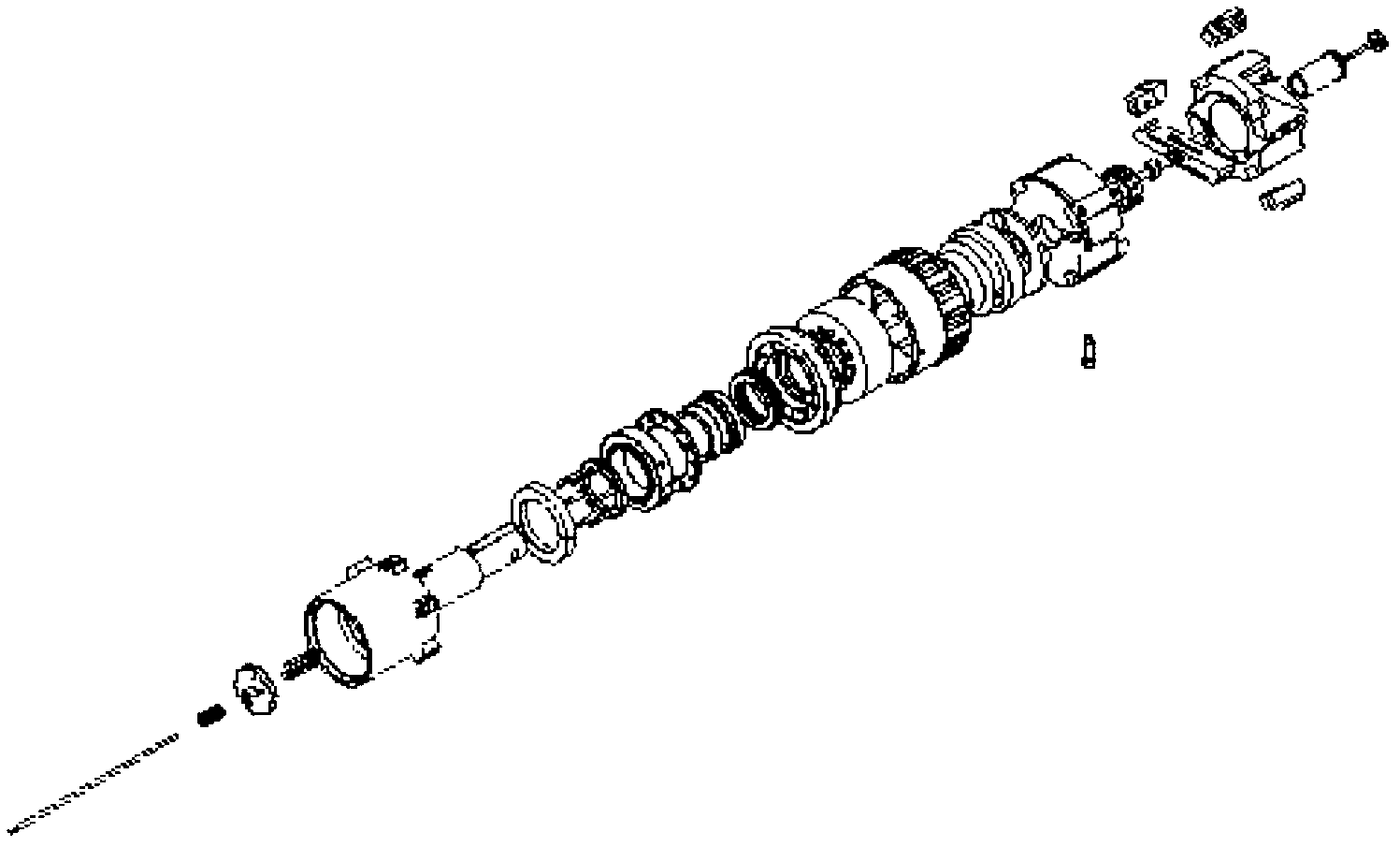 Automatically expanding and shrinking scraping-rolling combined deep hole cutter