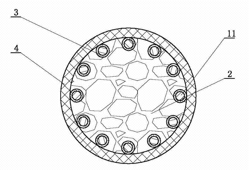 Method for chiseling away cast-in-place pile head concrete rapidly