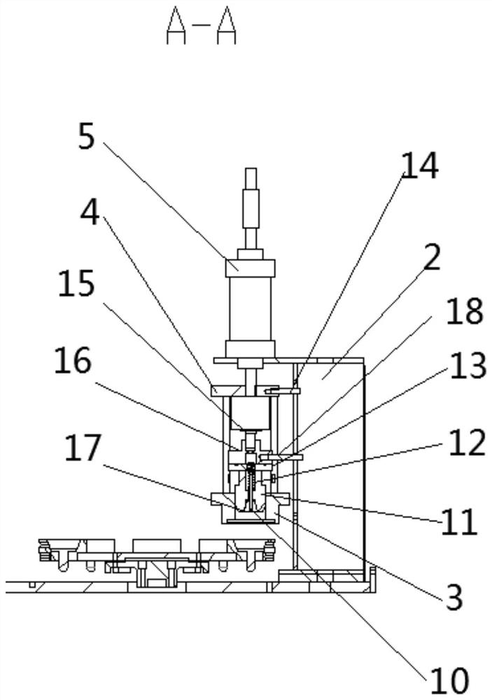 Egg tart green body punch forming device for egg tart forming machine