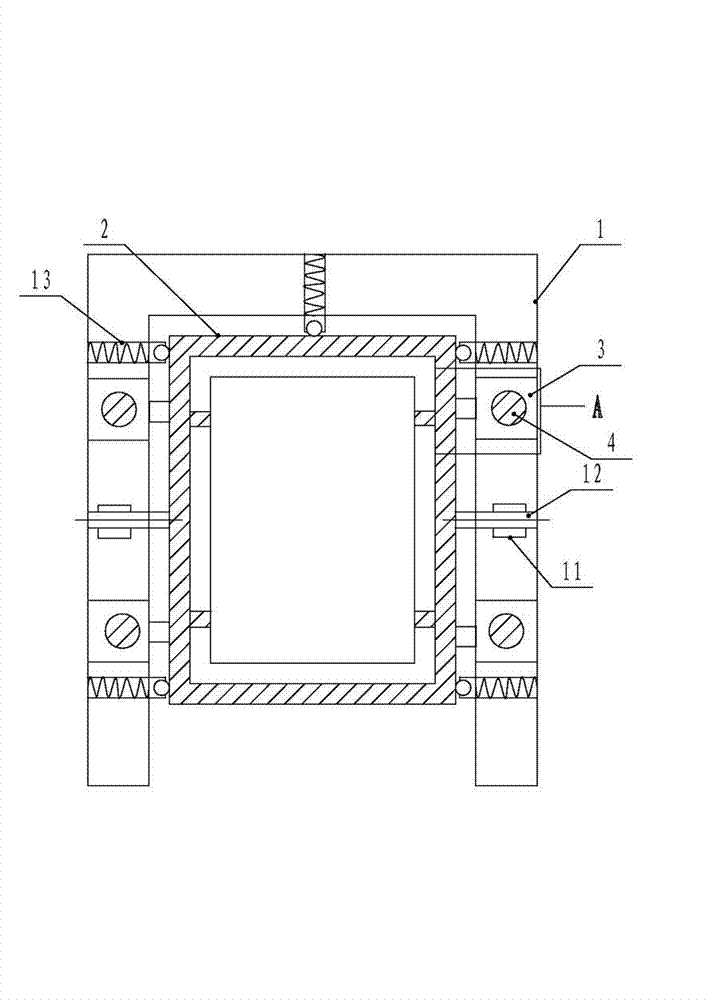 Nozzle adjusting device in amorphous belt building machine