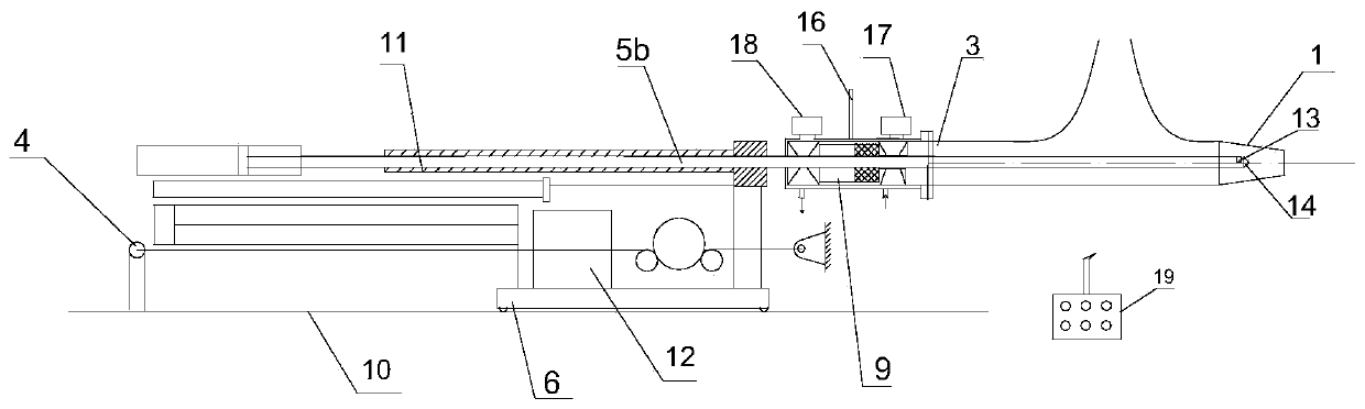 Blast-furnace tuyere with-air taking and conveying machine and taking and conveying method