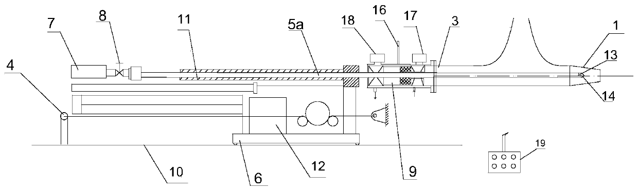 Blast-furnace tuyere with-air taking and conveying machine and taking and conveying method