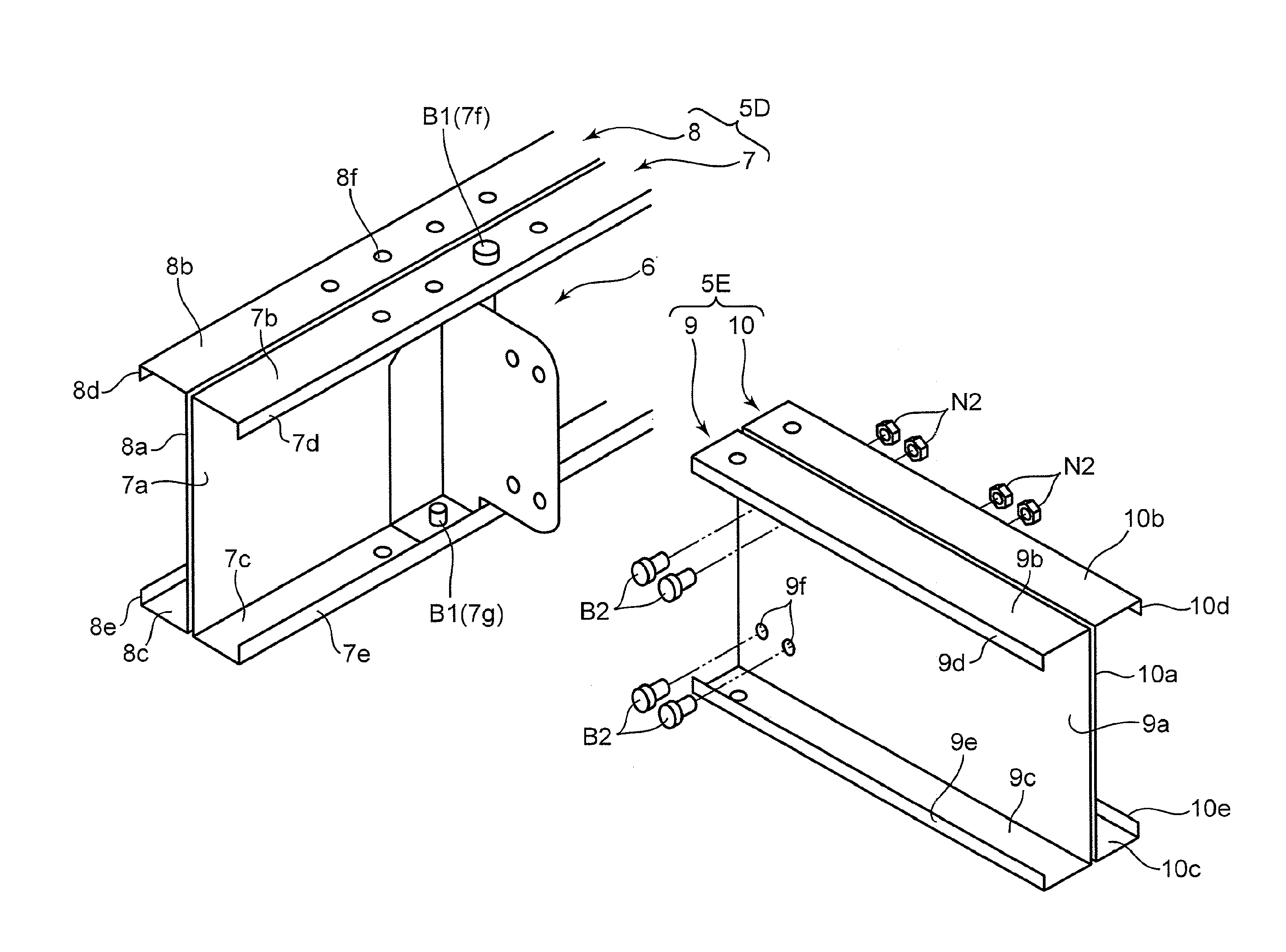 Connecting fitting, frame provided with same, and building using frame