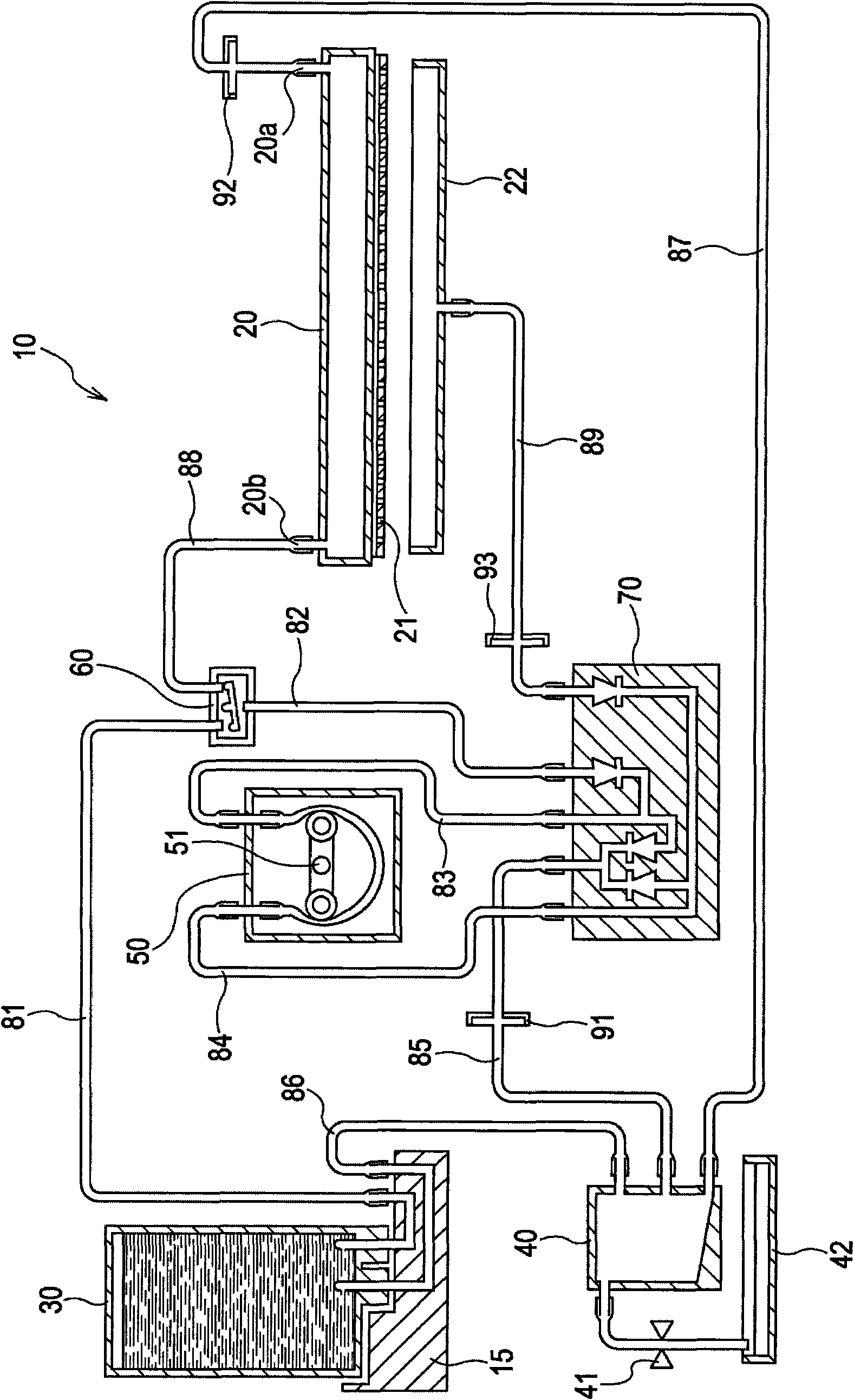 Liquid supplying device, liquid discharging device, and method of controlling liquid discharging device