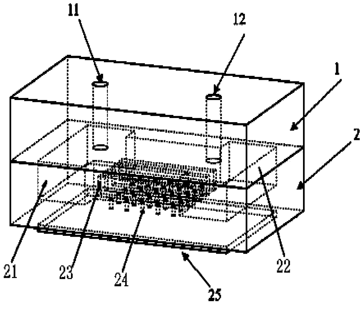 Nonuniform wet silicon-based micro-channel phase change heat exchanger with communicated top