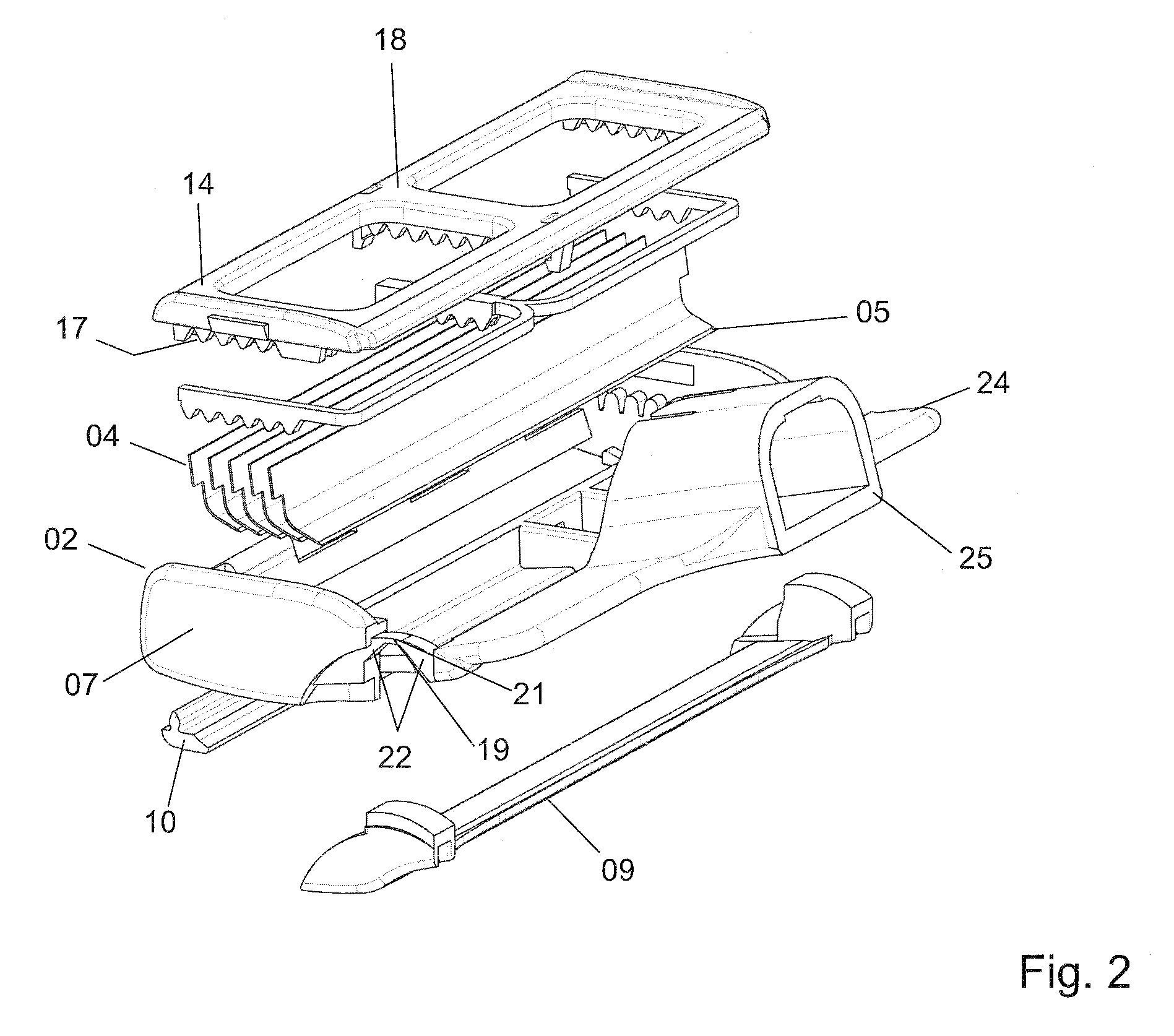 Razor blade unit with film hinge