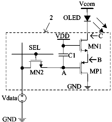 Pixel unit circuit applied to AMOLED with common anode