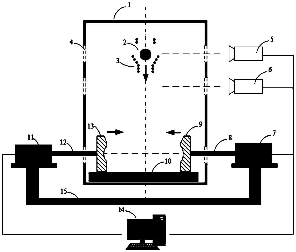 Pressure solidification forming device and method for suspension manufacturing