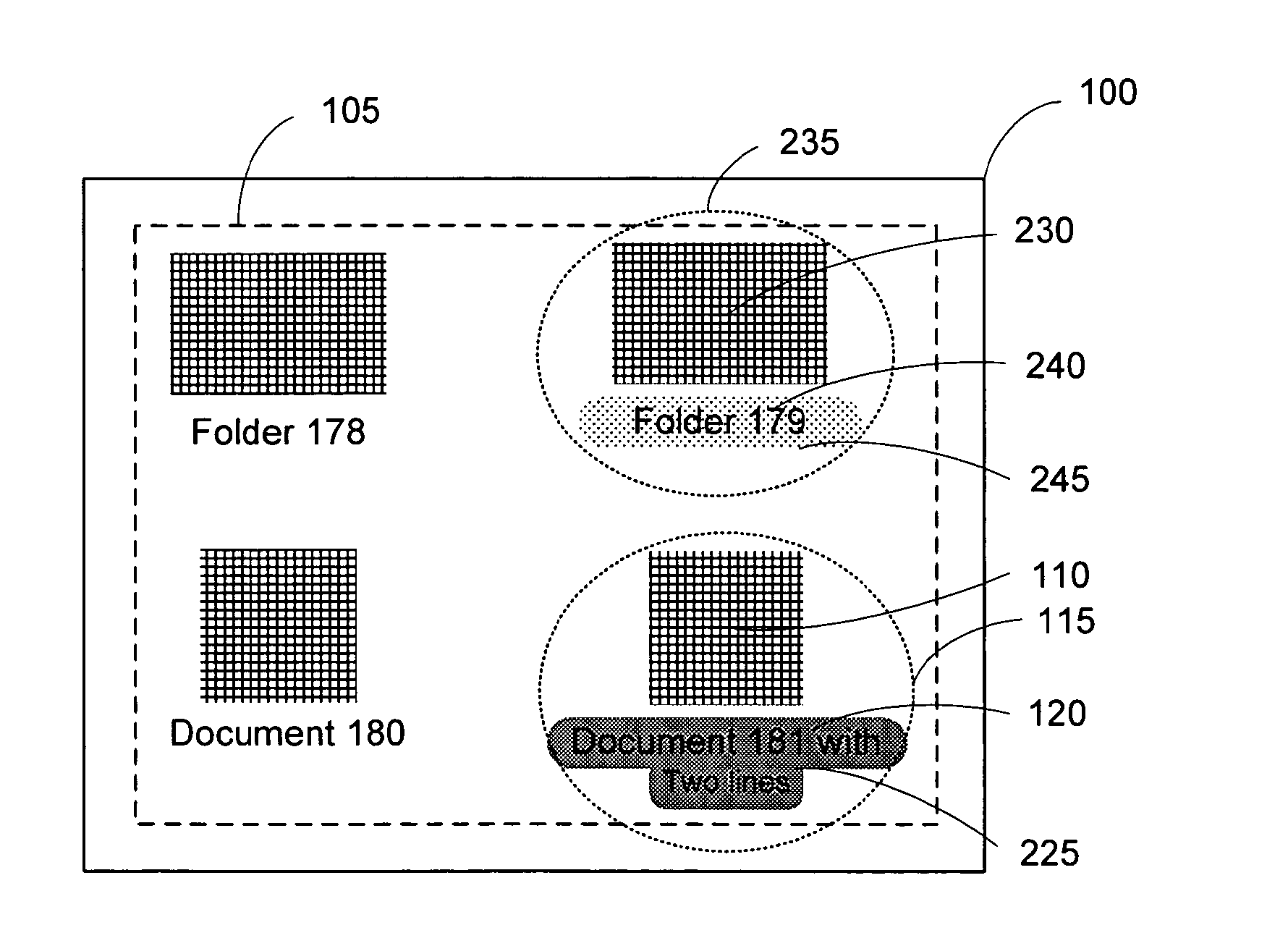 Color labeling in a graphical user interface