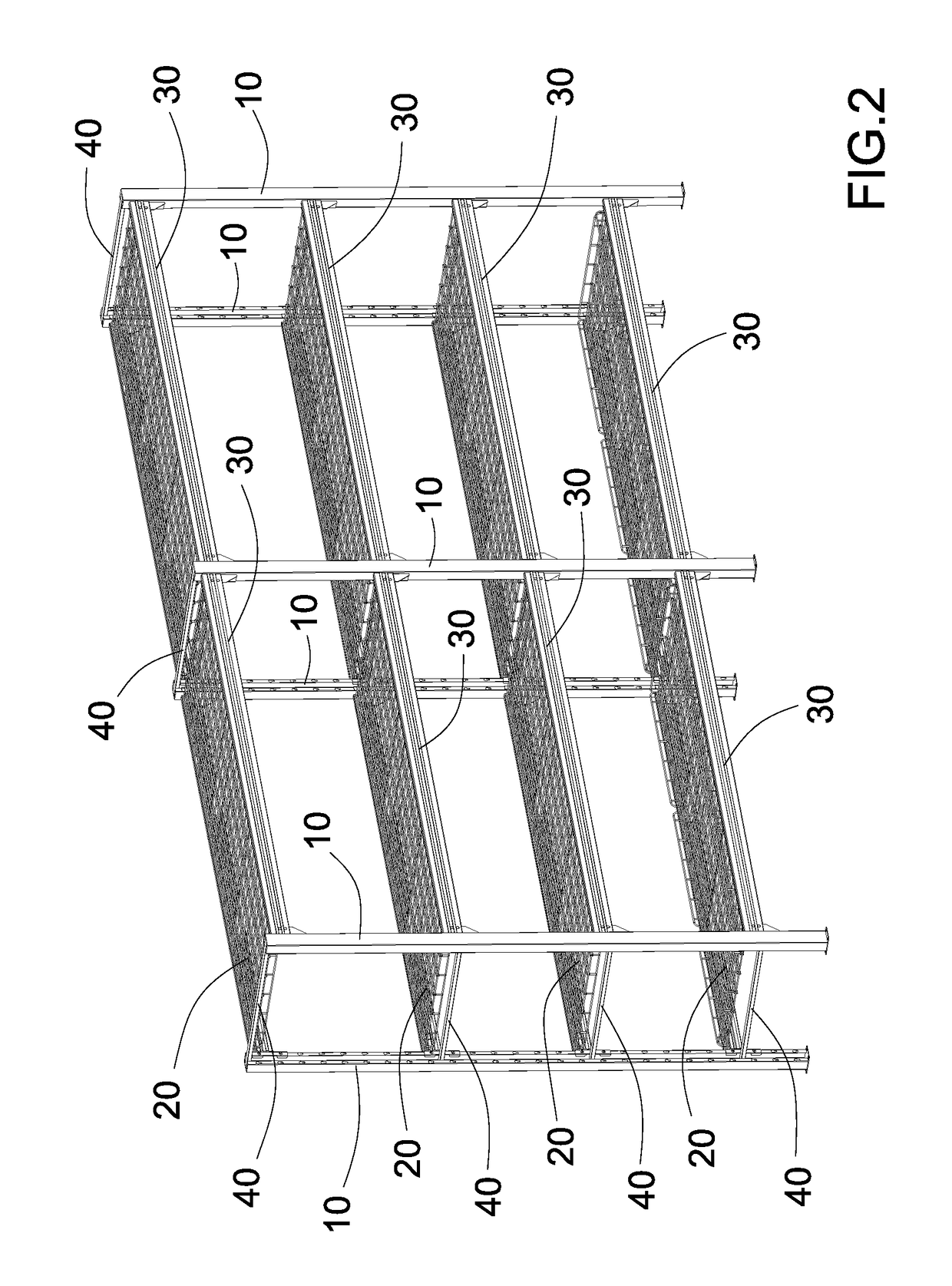 Multiple shelving apparatus