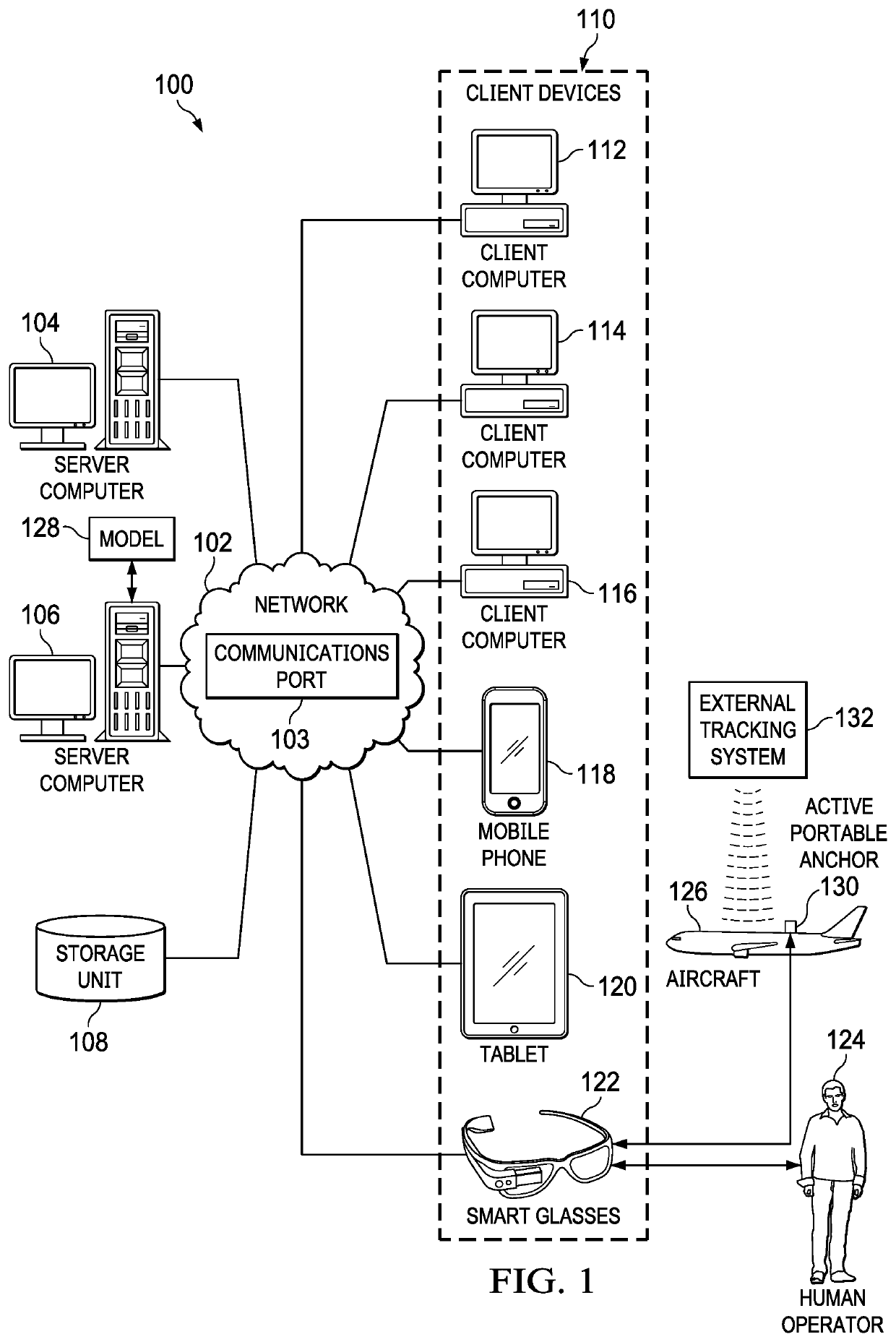 Augmented Reality System with an Active Portable Anchor