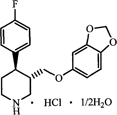 Preparation method of paroxetine hydrochloride and intermediate thereof