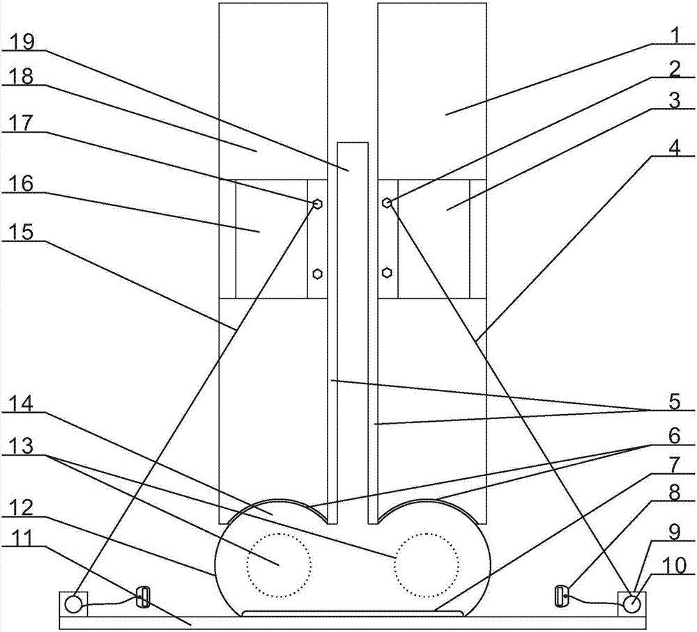 Split training device