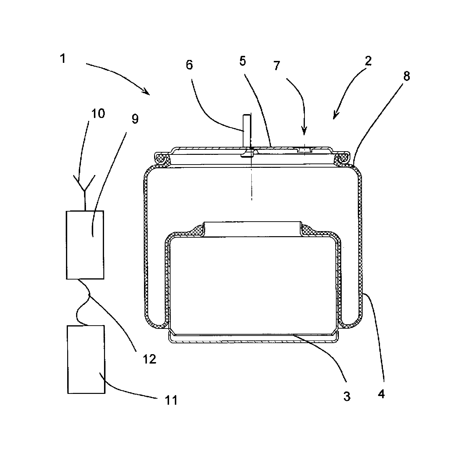 Identification device for a pneumatic spring