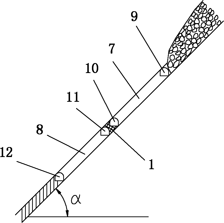 Integral high-strength flexible support method of roadway at large-inclined angle coal-seam longwall mining section