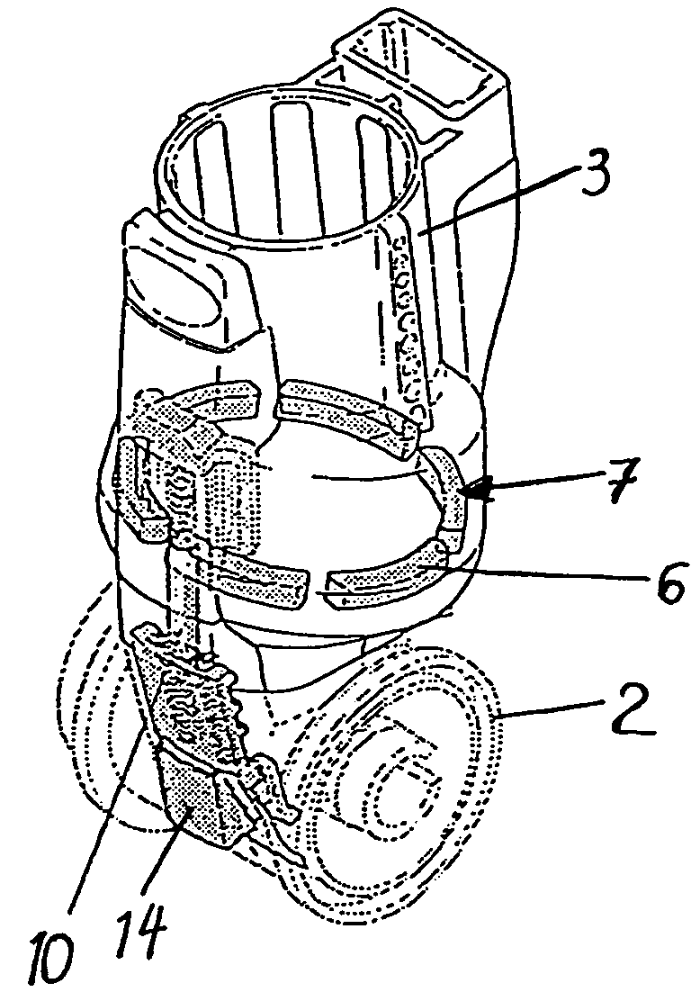 Pivotal and rotational connection for a vacuum cleaner tool