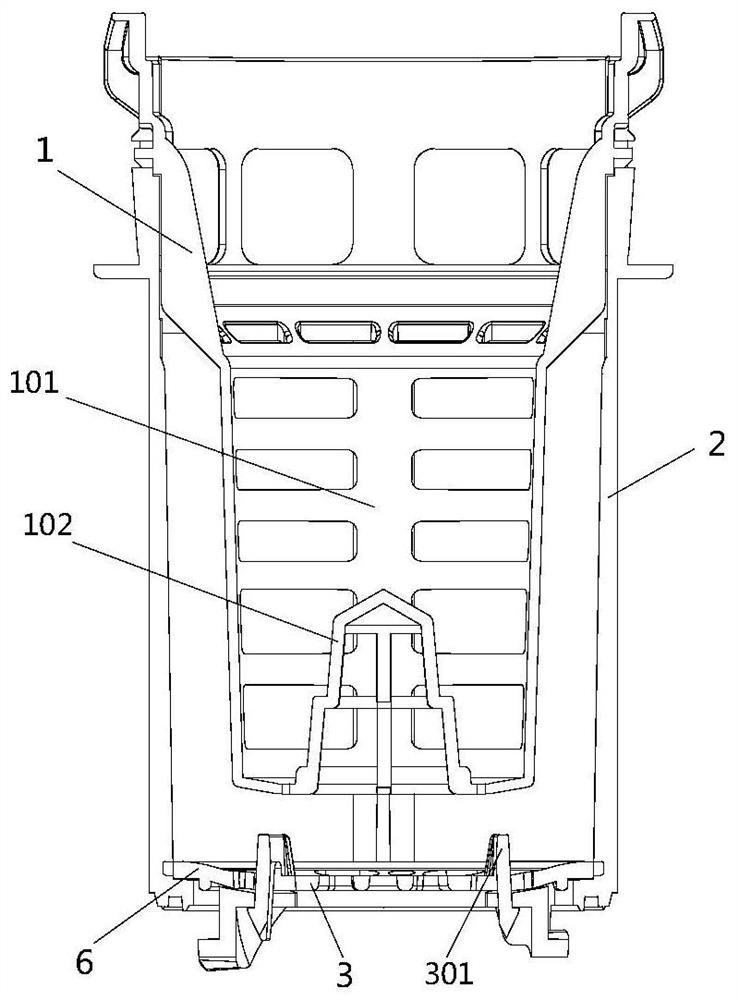 Filtering system of dish-washing machine and dish-washing machine with filtering system