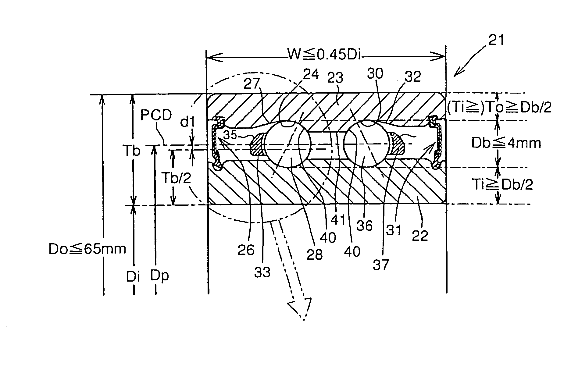 Pulley bearing for engine auxiliares