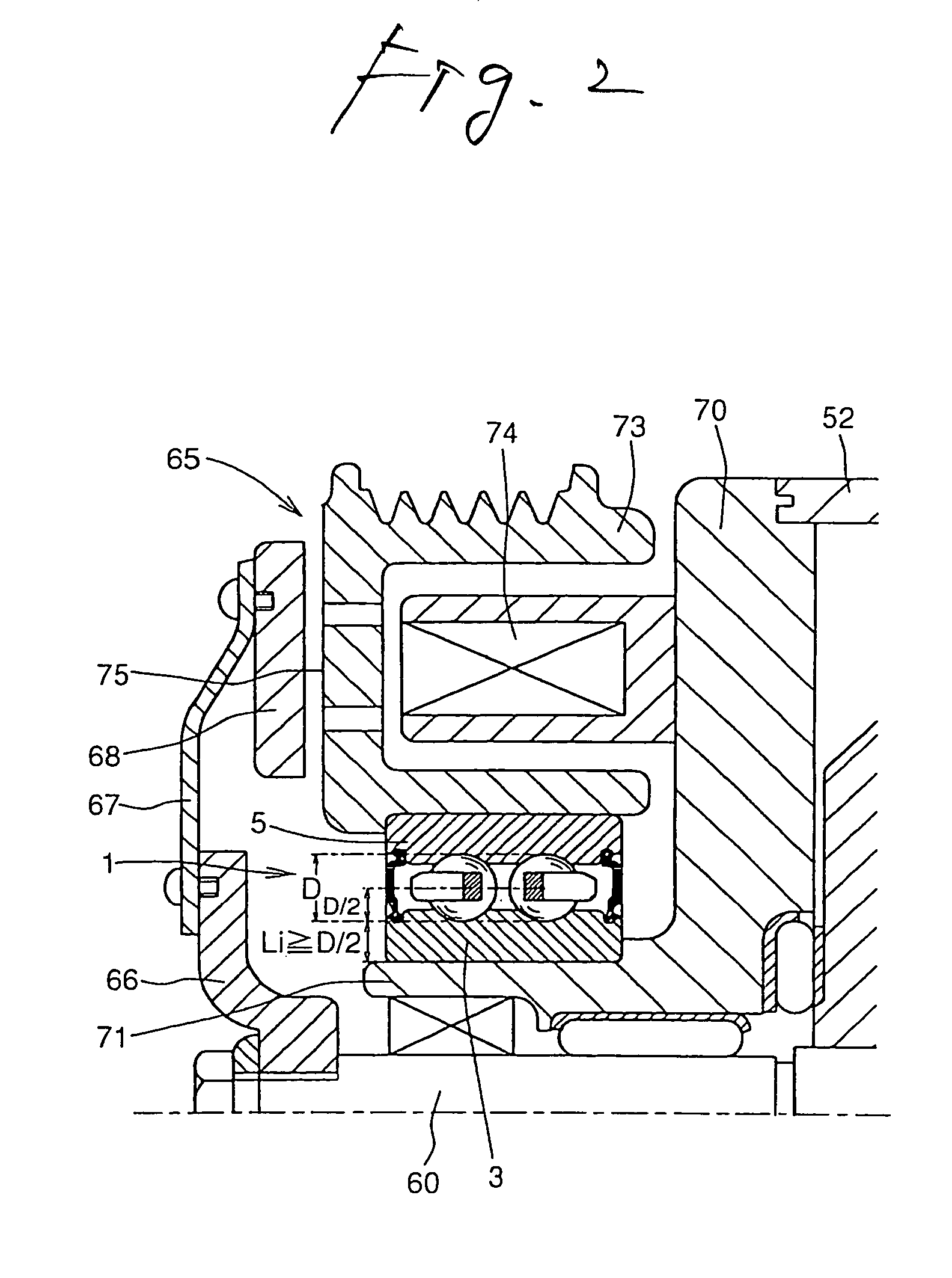 Pulley bearing for engine auxiliares