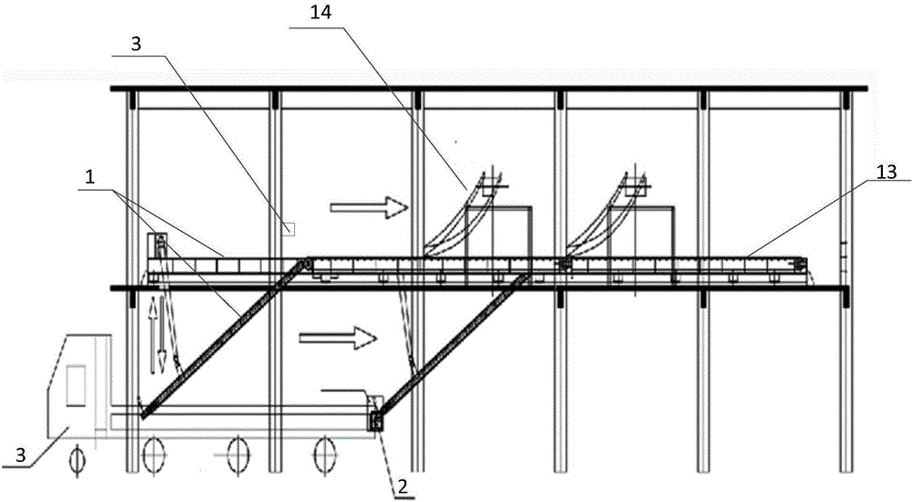 Automatic loading device applicable to bagged materials and application method of automatic loading device