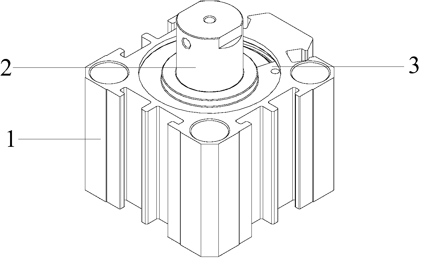 Nail button feeding air cylinder of bead nailing machine