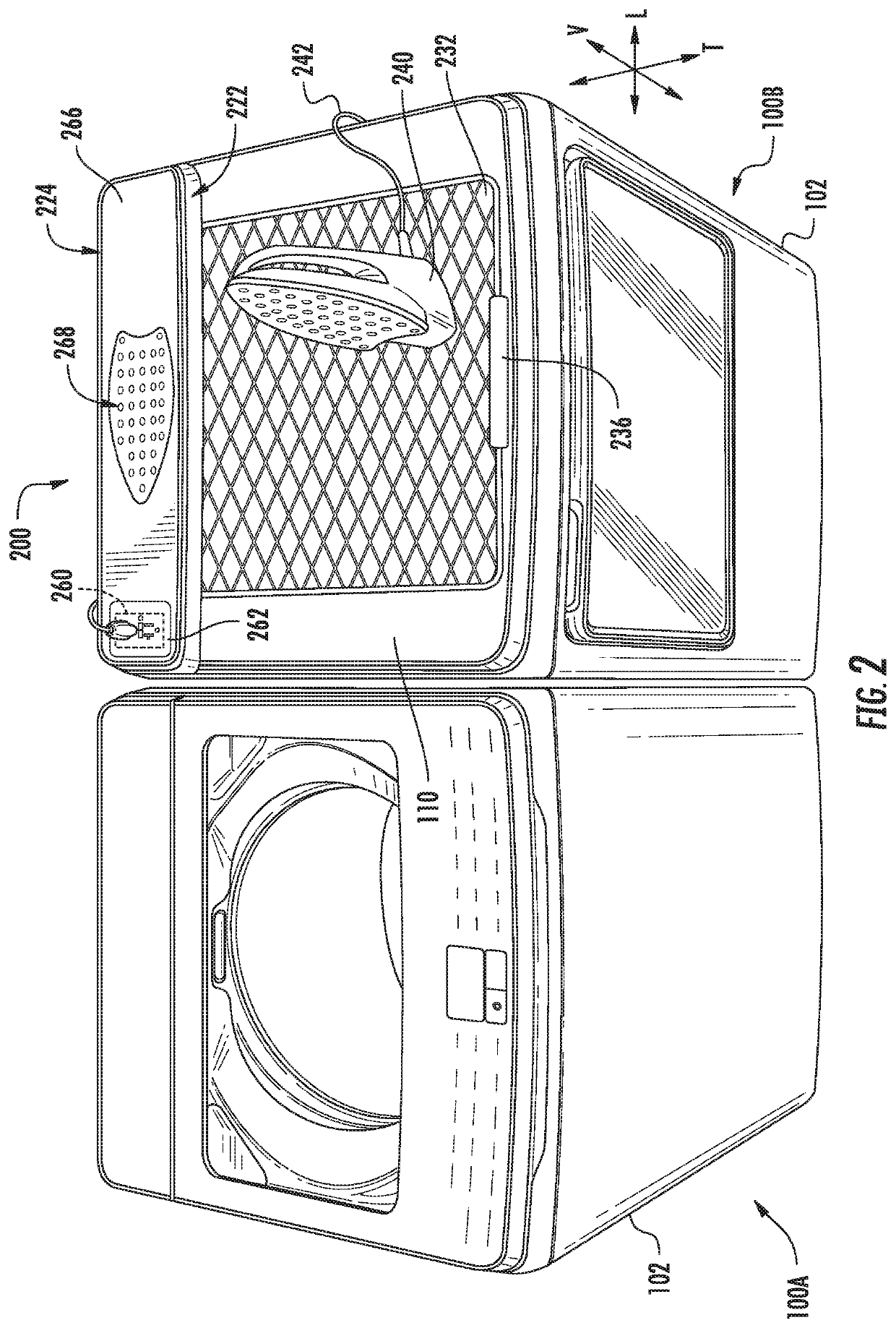 Laundry appliance having an ironing assembly