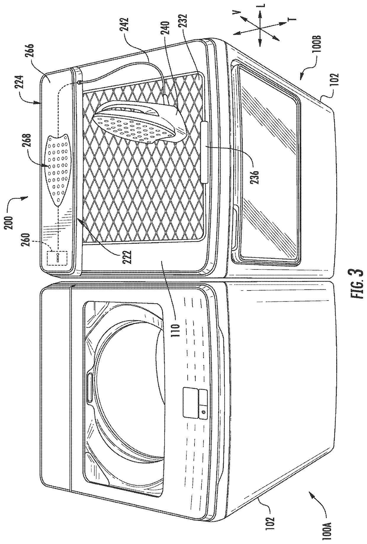 Laundry appliance having an ironing assembly