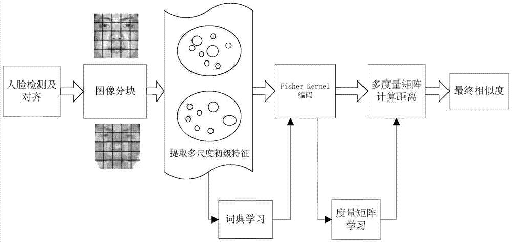 Fuzzy face image verification method based on phase-encoded features and multi-metric learning