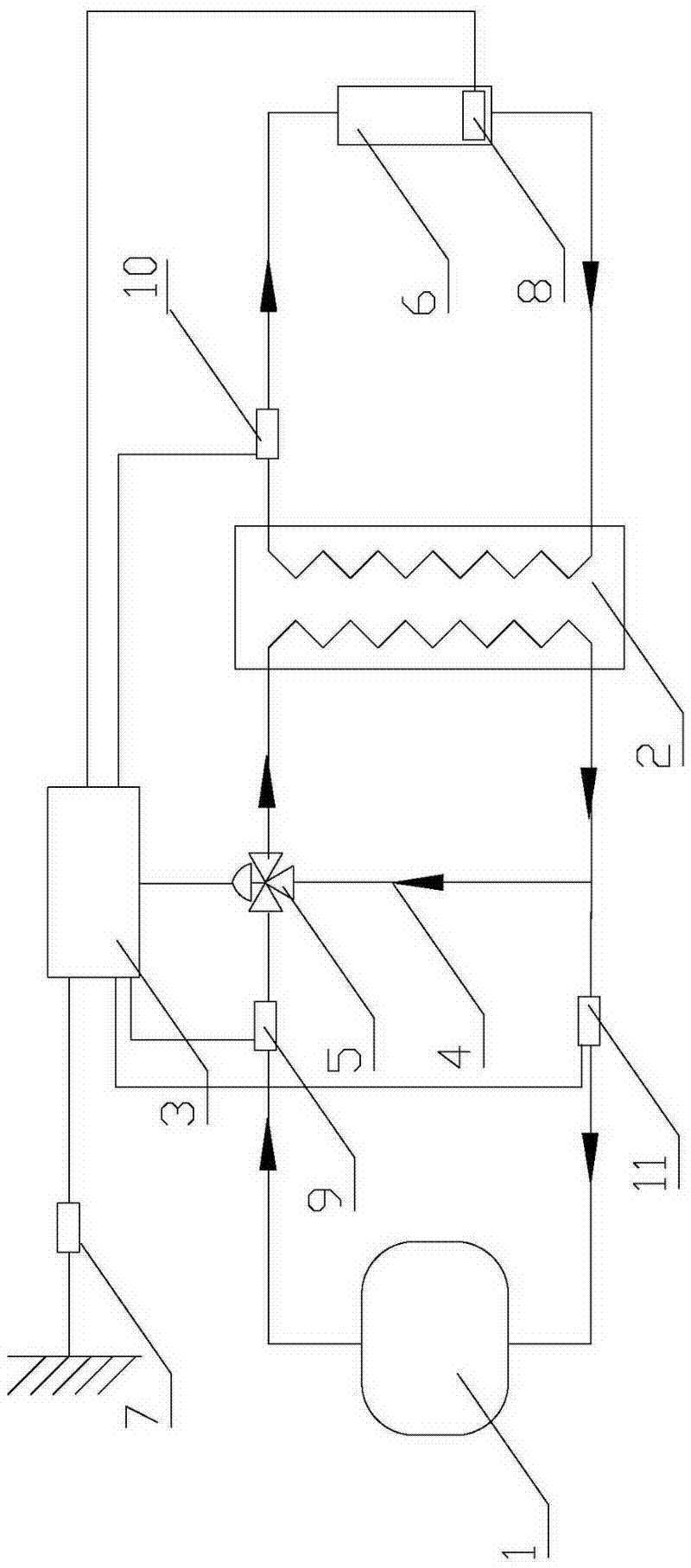 Climate compensation controller of heating system