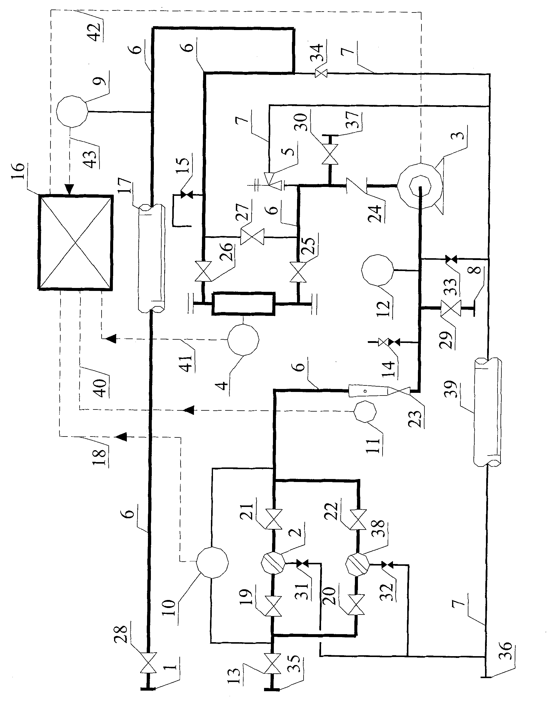 Oil conveying pipeline on-line density measuring device