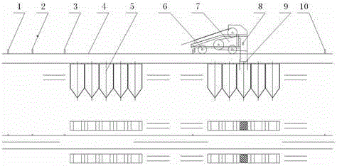 Method for controlling dump cart for multiple groups of stock bins