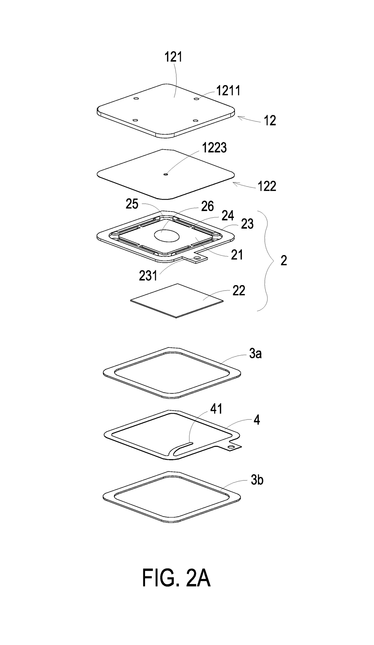 Fluid control device having a piezoelectric actuator