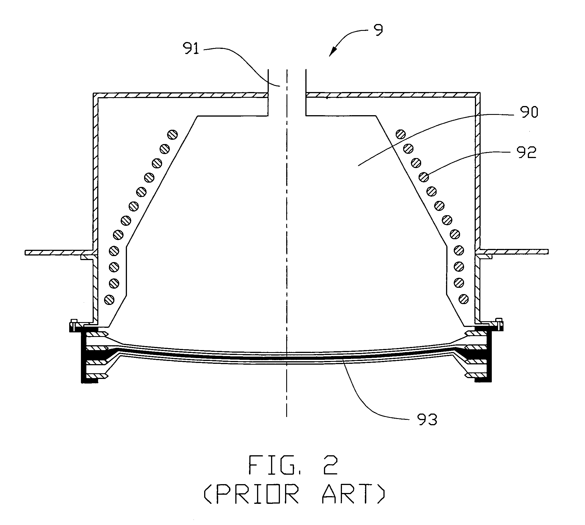 Ion source with particular grid assembly