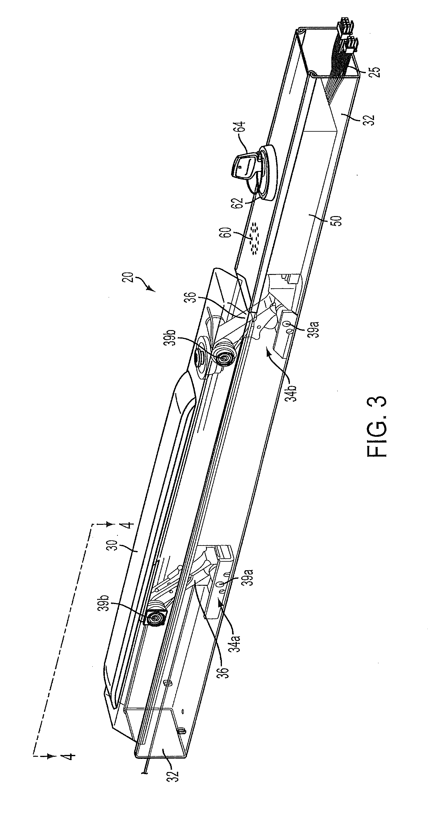 Exit push rail monitoring system with hall effect sensor