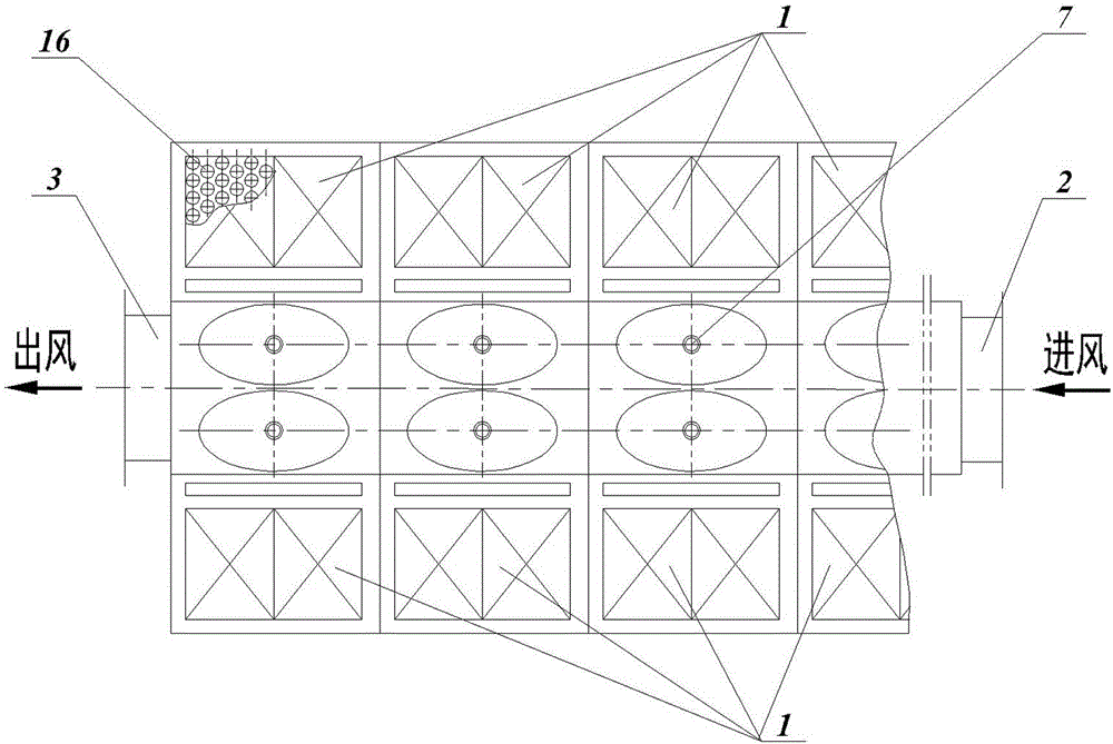 Module combined bag type dust remover and loading and transporting method thereof