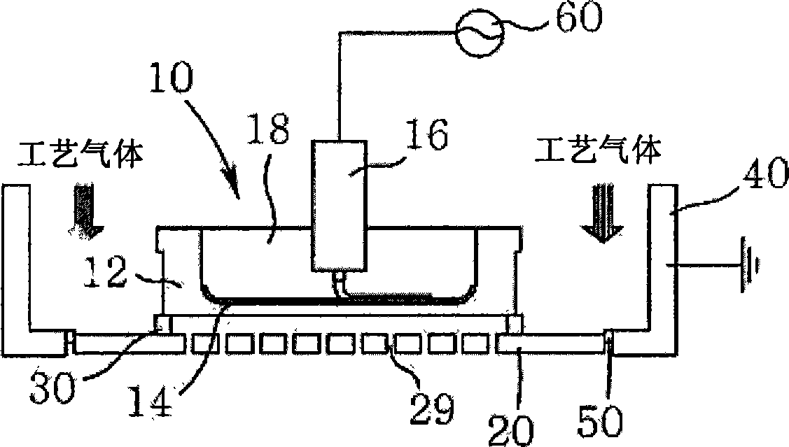 Surface treatment device and manufacture method of lower electrode assembly body of the device