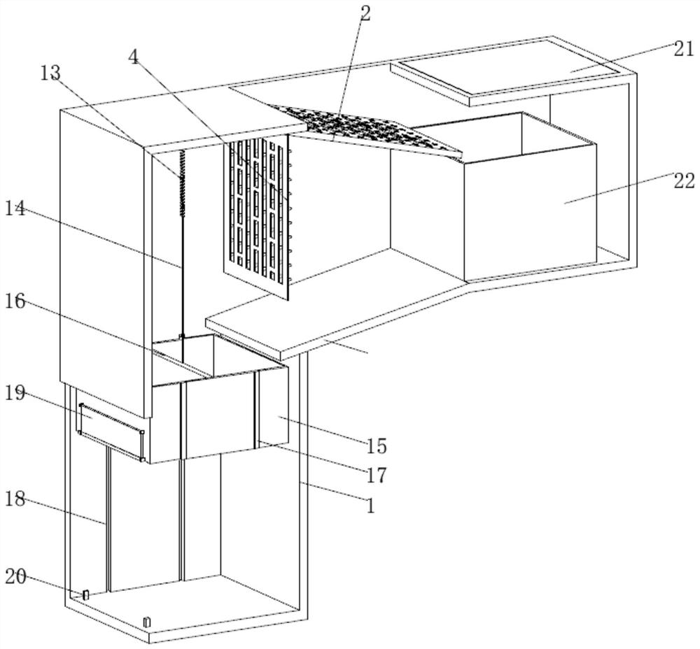 Garbage filtering device for domestic sewage treatment