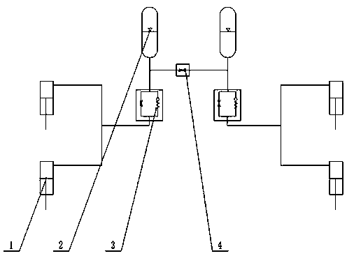 Wide-body dump truck suspension system with limiting and carfare adjustment