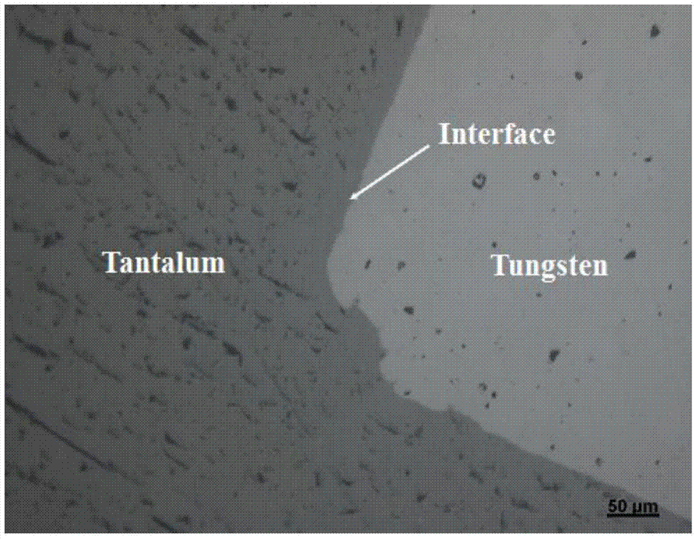 A method for six-sided diffusion welding of tantalum layer in tungsten block